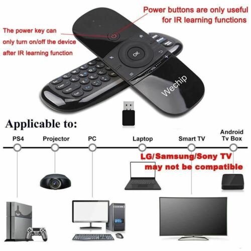 Mini Air Remote,Wechip Wireless Keyboard 2.4G Smart TV Fly Mouse W1 Multifunctional Remote Control
