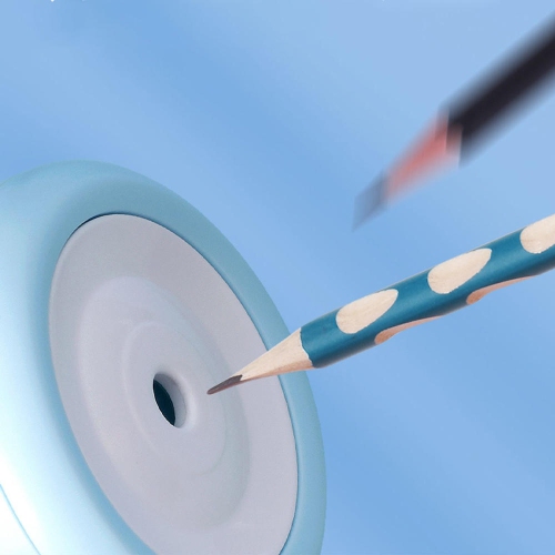 Taille de crayon électrique alimenté par pile ou USB, taille de pointe réglable pour une utilisation à la maison, à l'école, au bureau, bleu