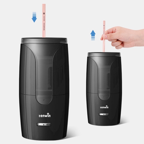 Taille de crayon électrique alimenté par pile ou USB, taille de pointe réglable pour une utilisation à la maison, à l'école, au bureau, bleu