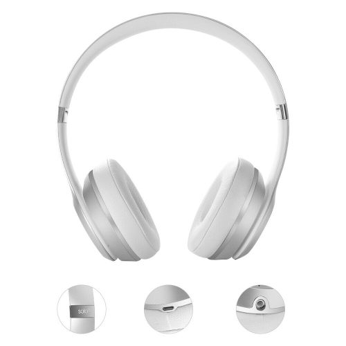 Refurbished - Beats by Dr. Dre Solo3 On the Ear Headphones Noise Isolation Headsets - Silver