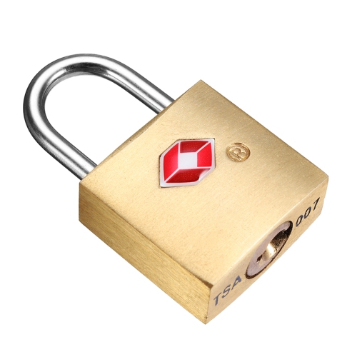 Gold Brass Travel Luggage Suitcase Security Padlock Code Lock with 2 Keys