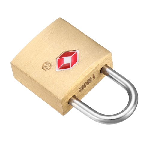 Gold Brass Travel Luggage Suitcase Security Padlock Code Lock with 2 Keys