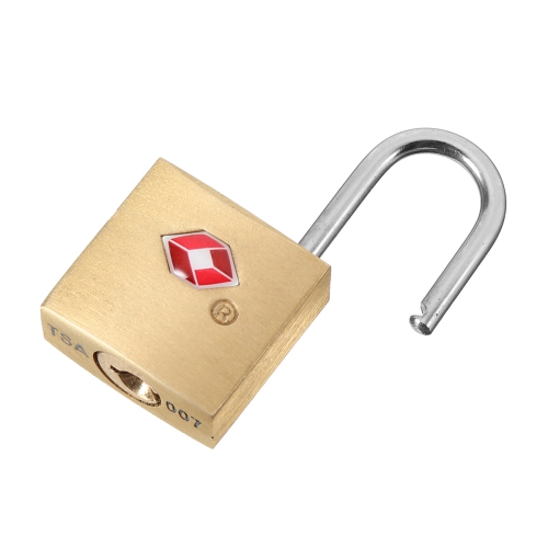 Gold Brass Travel Luggage Suitcase Security Padlock Code Lock with 2 Keys