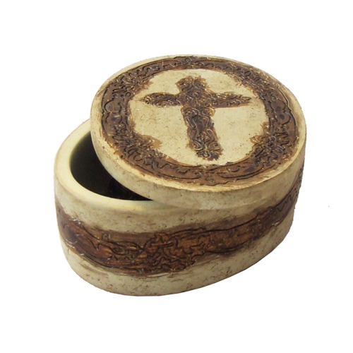 23" Baroque Sapphire Blue 7mm Glass Beaded Rosary with Keepsake Box