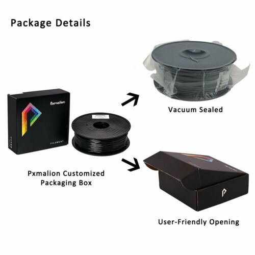 Flexible No Bubbles Dust Dirt Free 3D Printer TPU Filament 1.75mm 0.03mm Black