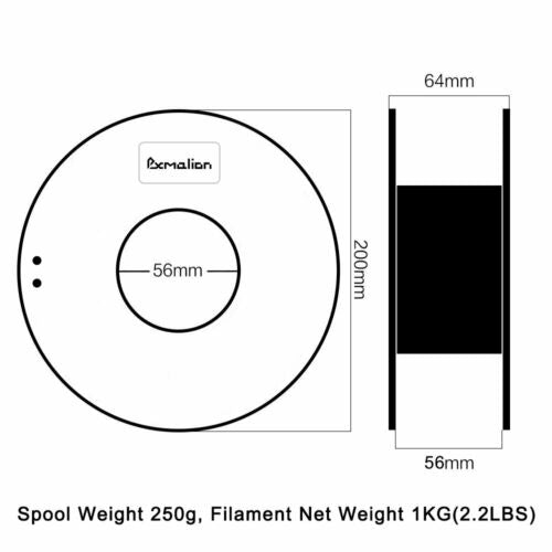 Flexible No Bubbles Dust Dirt Free 3D Printer TPU Filament 1.75mm 0.03mm Black
