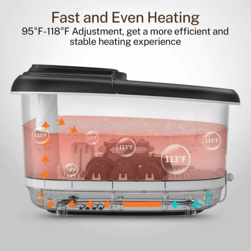 Rapid Heating Foot Spa Bath Massager W/ Heat Bubble 6 Motorized Massage Roller