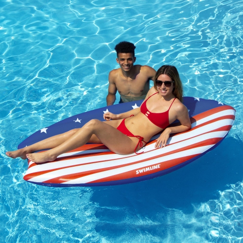 Inflatable Americana Surfer Swimming Pool Lounge Float - 73"