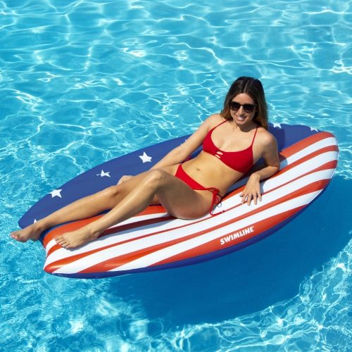 Inflatable Americana Surfer Swimming Pool Lounge Float - 73"