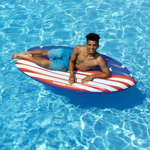 Inflatable Americana Surfer Swimming Pool Lounge Float - 73"