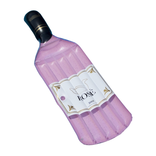 94" Pink Rose Bottle Inflatable Swimming Pool Lounge Float
