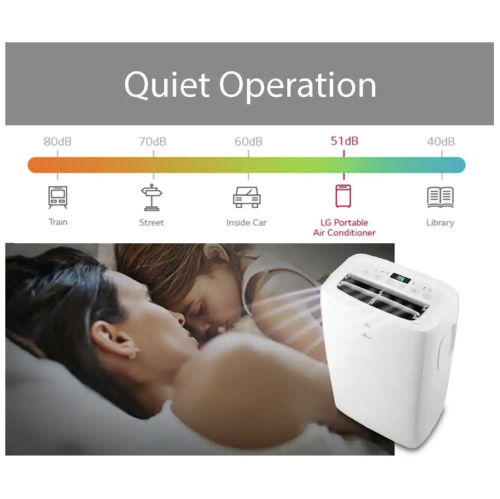 Le climatiseur portable LG 7 000 BTU 115 V refroidit 300 m². pi. avec fonction déshumidificateur et télécommande LCD (LP0721WSR)