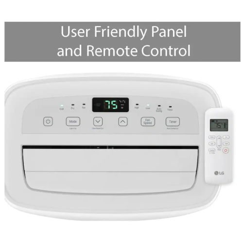 Le climatiseur portable LG 7 000 BTU 115 V refroidit 300 m². pi. avec fonction déshumidificateur et télécommande LCD (LP0721WSR)