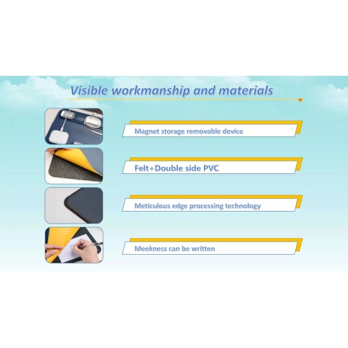 navor PU Leather 68.5 x 36.8cm Desk Mat, Non-Slip Flat Extended Desk Mouse Mat with Magnetic Cable Holder for Office Home - Table Blotter Protector