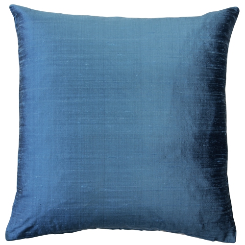 PILLOW DECOR  Sankara Marine Silk Throw Pillow, 16"x16" (Polyfill Insert Included) In Blue