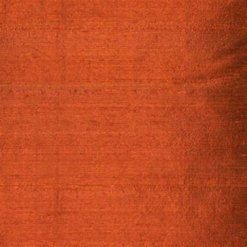 Sankara Burnt Orange Silk Throw Pillow, 18"x18"