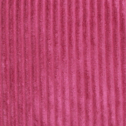 Wide Wale Corduroy Magenta Pink Throw Pillow, 18"x18"
