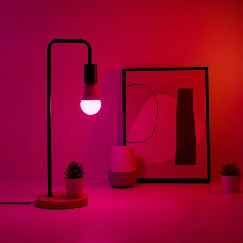 Ampoule Led Intelligente WiFi Ampoule avec Télécommande, Dimmable Multicolore A19 E26 Fonctionne avec Alexa, Google Home - LIVINGbasics