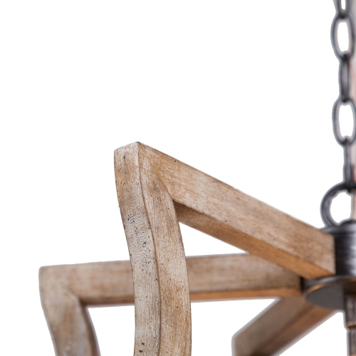 Farmhouse 3-Light Unique Birch Chandelier