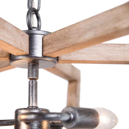 Farmhouse 3-Light Unique Birch Chandelier