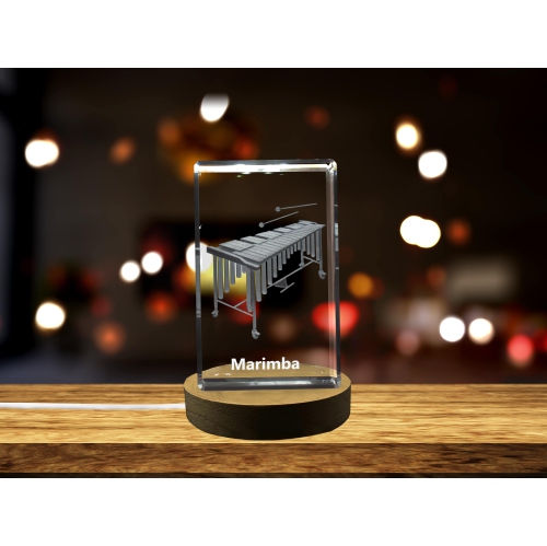 Image 1 of 5.. Marimba 3D Engraved Crystal 3D Engraved Crystal Keepsake/Gift/Decor/Collectible/Souvenir