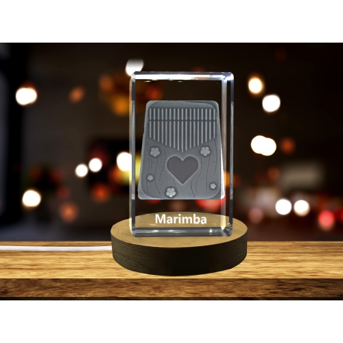 Image 1 of 5.. Mbira 3D Engraved Crystal 3D Engraved Crystal Keepsake/Gift/Decor/Collectible/Souvenir