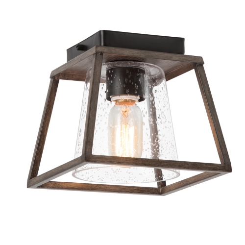 LNC  Modern 1-Light Rustic Flush Mount