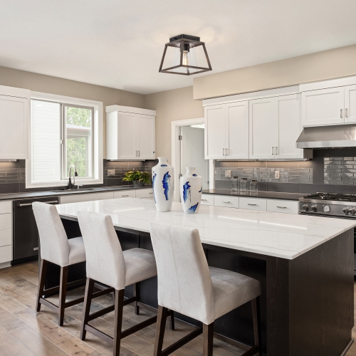 Modern 1-Light Rustic Flush Mount