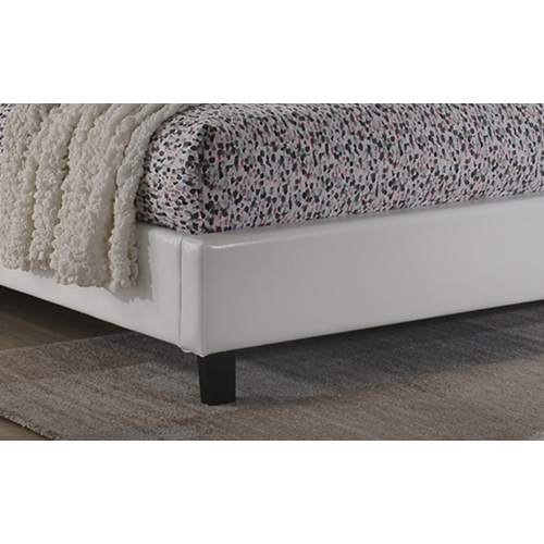 White Faux Leather Diamond Tufted KING Size Platform Bed- Free shipping in Ontario