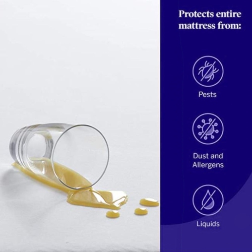 Ultraflex Comfort Living - Jersey Waterproof Mattress Protector-Easy Care, Allergy Free, Light Weight, Smooth and Super Stretched Sides