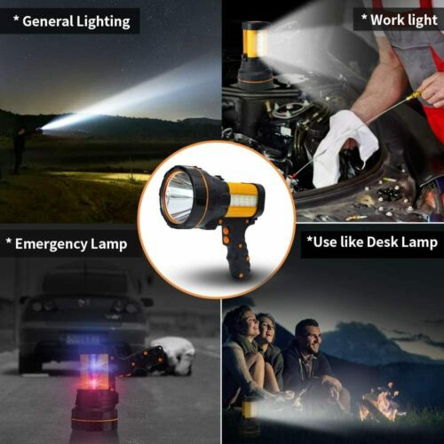 Super Bright Waterproof Rechargeable Handheld Lantern LED Flashlight 6000 Lumen