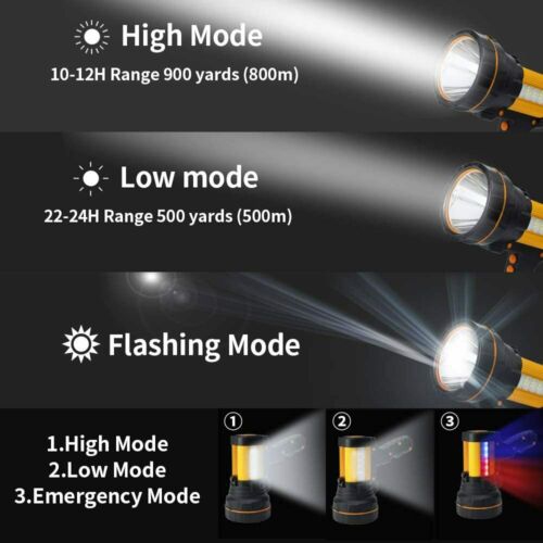 Super Bright Waterproof Rechargeable Handheld Lantern LED Flashlight 6000 Lumen