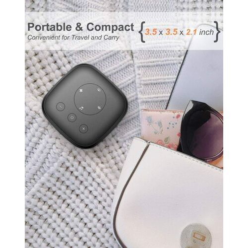 Machine à bruit blanc humanisée avec 24 sons apaisants pour chambre de bébé noire