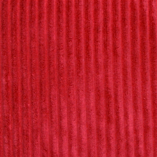 Wide Wale Corduroy Red Throw Pillow, 18"x18"