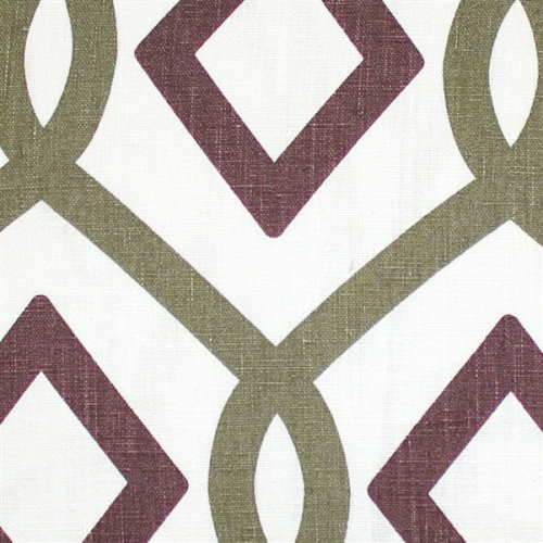 Tuscany Linen Sage Diamond Chain Throw Pillow 20X20