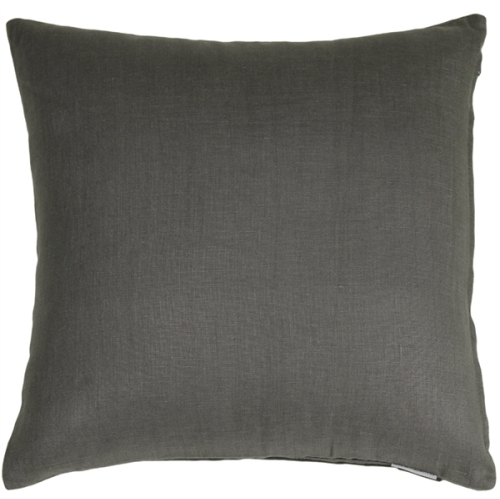 PILLOW DECOR  Tuscany Linen Charcoal Throw Pillow, 17"x17" (Polyfill Insert Included) In Gray