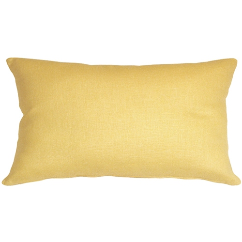 PILLOW DECOR  Tuscany Linen Banana Throw Pillow, 12"x19" (Polyfill Insert Included) In Yellow