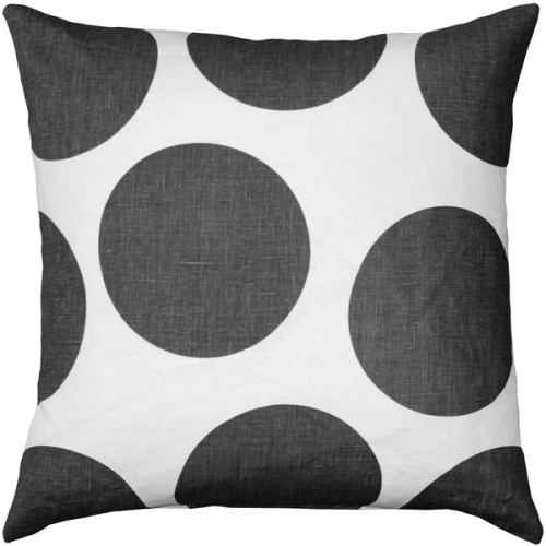 PILLOW DECOR  Tuscany Linen Circles Throw Pillow, 22"x22" (Polyfill Insert Included) In Gray