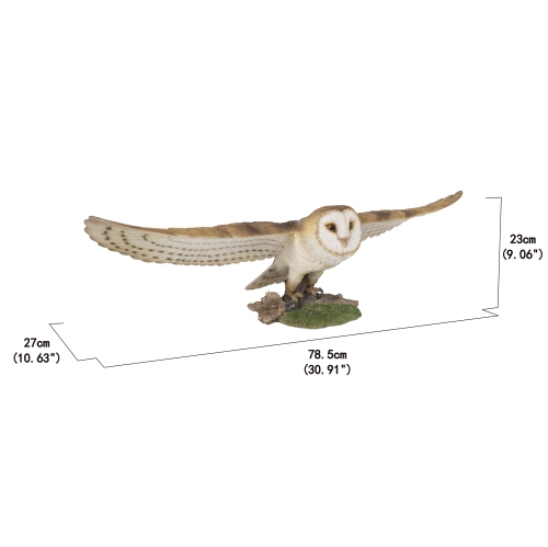 Hi-Line Gift Ltd Barn Owl Flying Garden Statue