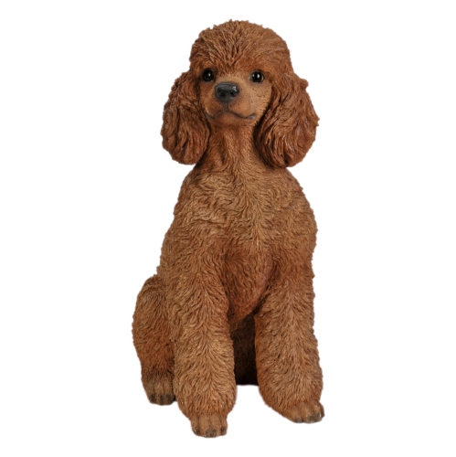 HI-LINE GIFT LTD  Sitting Poodle Garden Statue In Brown