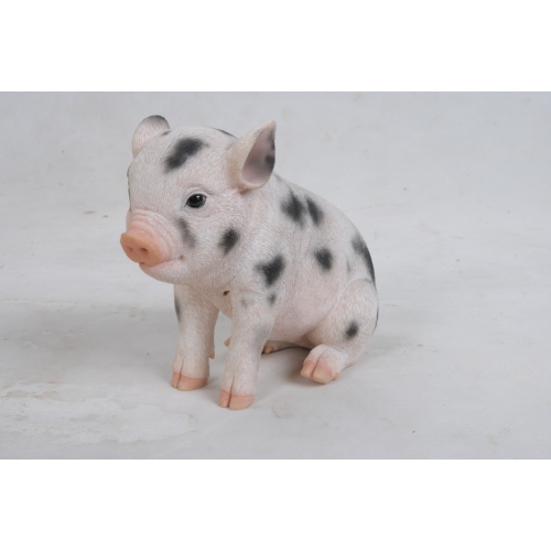 HI-LINE GIFT LTD  Sitting Baby Pig With Spots In Black