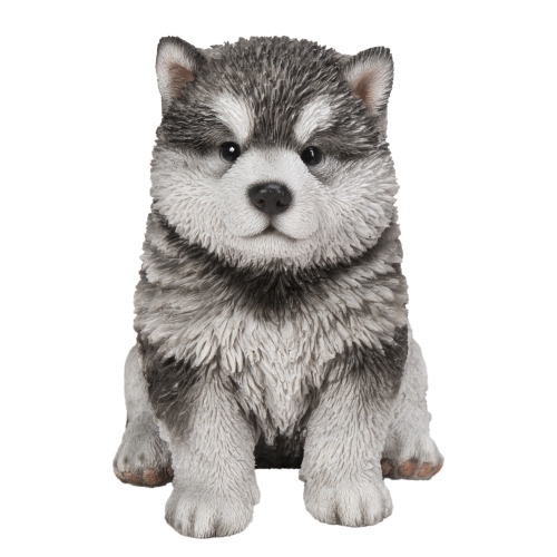 HI-LINE GIFT LTD  Malamute Puppy Sitting Garden Statue