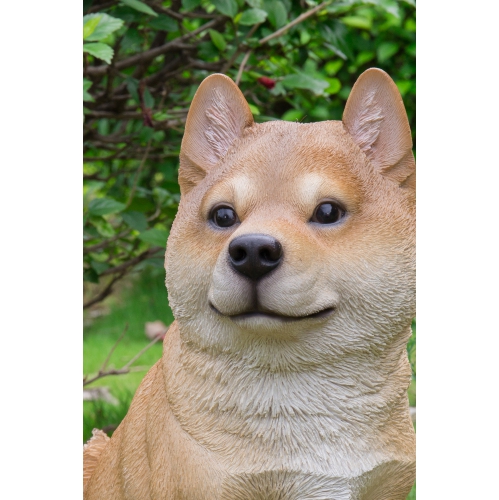 Hi-Line Gift Ltd Shiba Inu Sitting Garden Statue