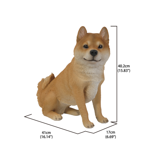 Hi-Line Gift Ltd Shiba Inu Sitting Garden Statue