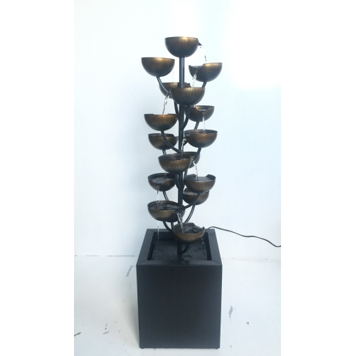Hi-Line Gift Ltd Multi Level Zinc Metal Stacked Cups Fountain