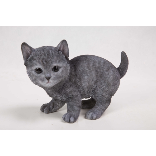 HI-LINE GIFT LTD  Russian Kitten Garden Statue In Blue