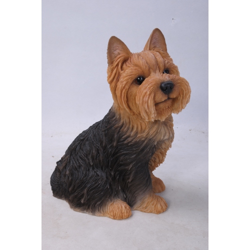 Hi-Line Gift Ltd Sitting Yorkshire Terrier Garden Statue