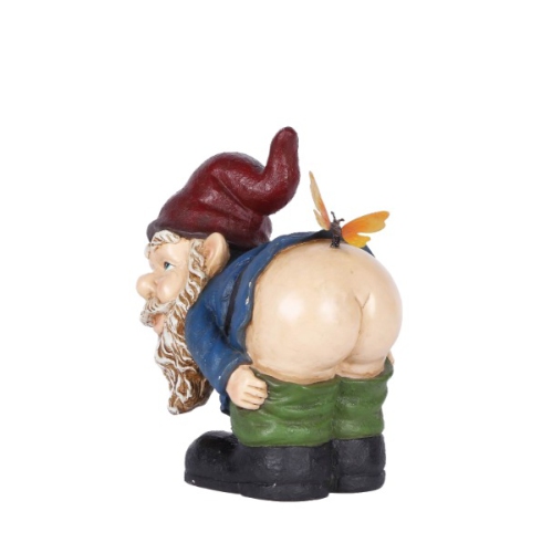 Hi-Line Gift Ltd Gnome Mooning with Butterfly Garden Statue