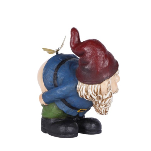 Hi-Line Gift Ltd Gnome Mooning with Butterfly Garden Statue