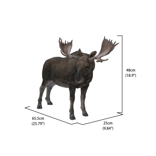 Hi-Line Gift Ltd Standing Moose Garden Statue